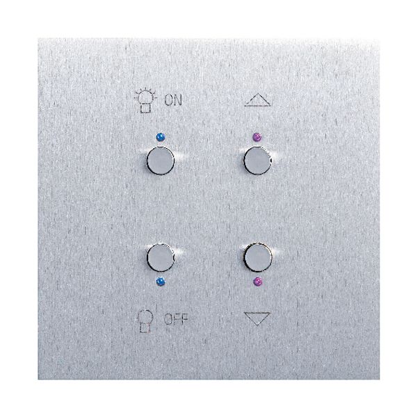 Art d'Arnould Epure MyHOME_Up light and shutter switch - brushed steel image 1