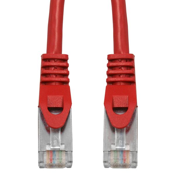 Patchcord RJ45 shielded, Cat.5e, PVC, red, 2.0m image 1