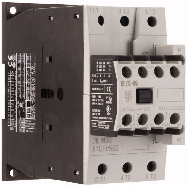 Contactor, 380 V 400 V 22 kW, 2 N/O, 2 NC, 230 V 50/60 Hz, AC operation, Screw terminals image 4