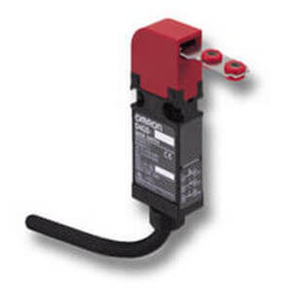 Safety door switch, IP67, 3NC (slow-action), horizontal key insertion, image 1