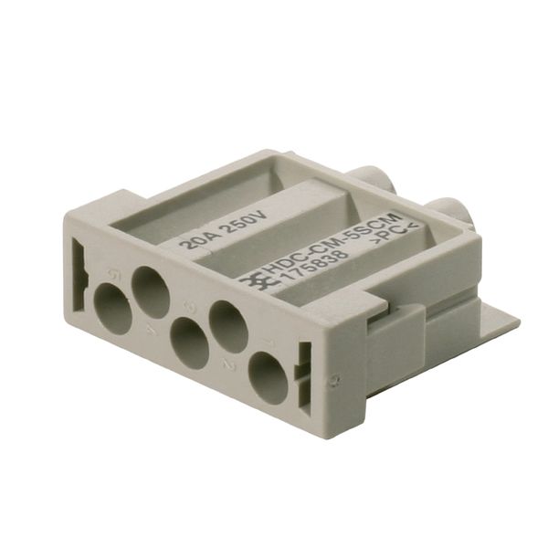 Contact insert (industry plug-in connectors), Pin, 250 V, 20 A, Number image 1