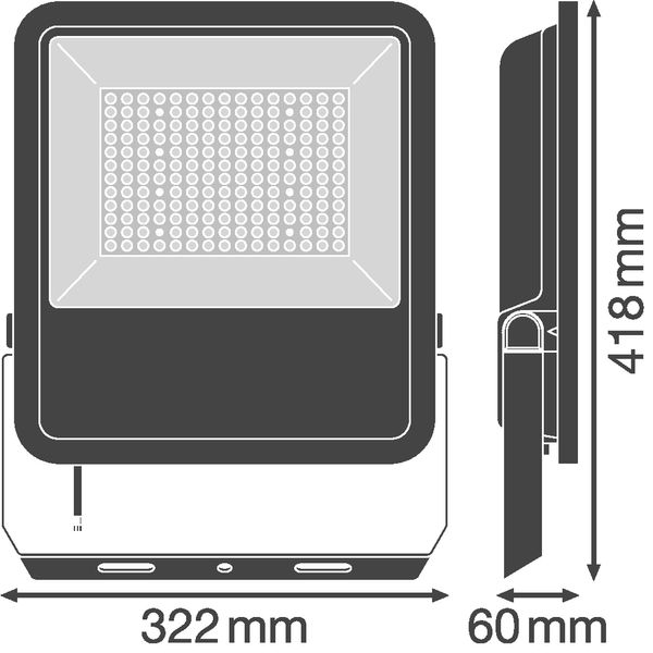 FLOODLIGHT AREA 105 W 3000 K BK image 3