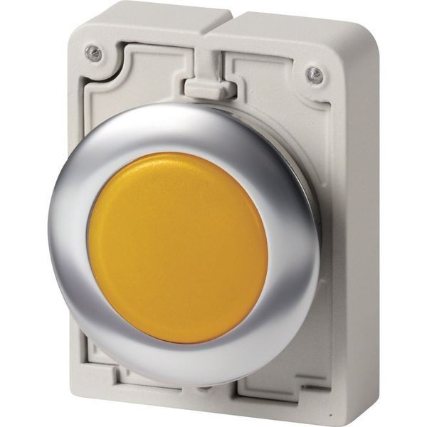 Indicator light, RMQ-Titan, flat, yellow, Front ring stainless steel image 4