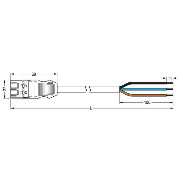 pre-assembled connecting cable Eca Plug/open-ended red image 5