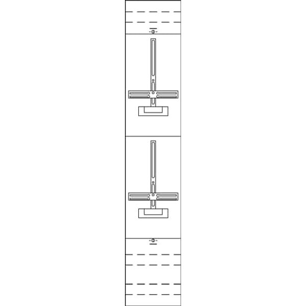 KA12 Meter panel, Field width: 1, Rows: 0, 1350 mm x 250 mm x 160 mm, IP2XC image 5