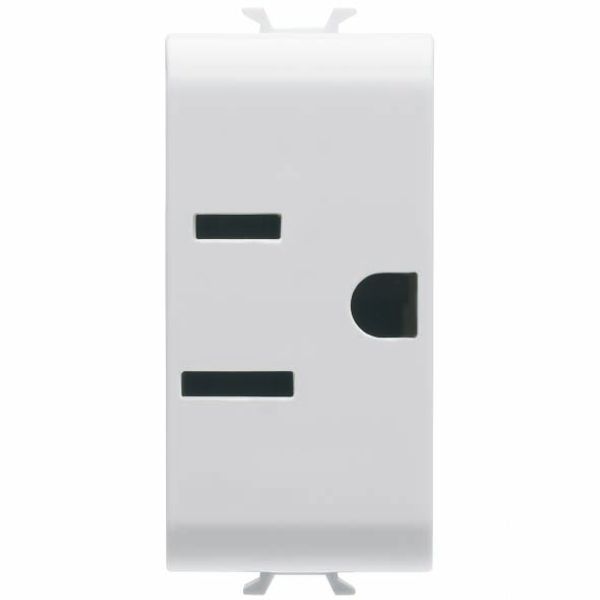 USA STANDARD SOCKET-OUTLET 250/125V ac - 2P+E 15A - 1 MODULE - GLOSSY WHITE - CHORUSMART image 2