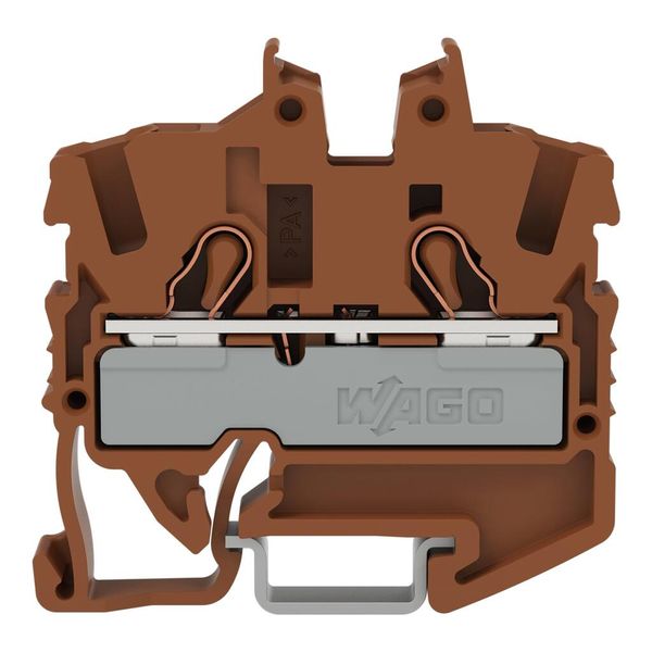 2052-1201/000-014 2-conductor miniature through terminal block; with operating slots; 2.5 mm² image 1