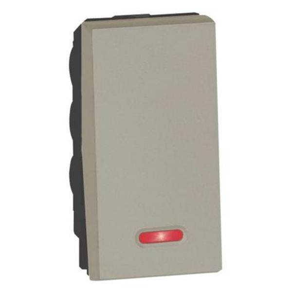 2-way switch Arteor - with indicator - 10 AX 250 V~ - 1 module - champagne image 1