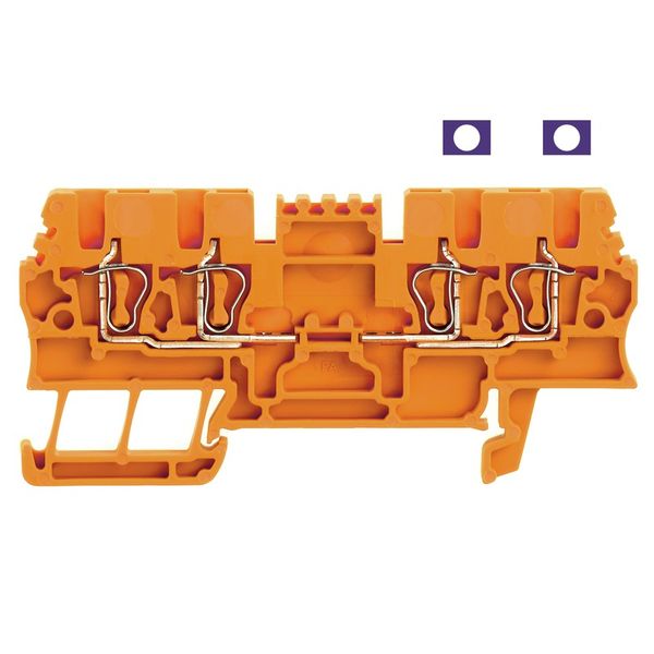 Feed-through terminal block, Tension-clamp connection, 1.5 mm², 500 V, image 1