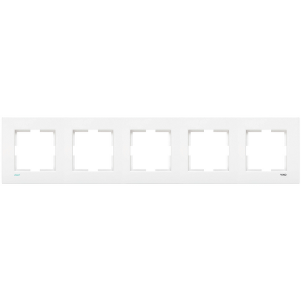 Karre Clean Accessory White Five Gang Frame image 1