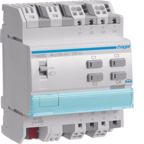 Output module 4x 16A /230V~, KNX image 1