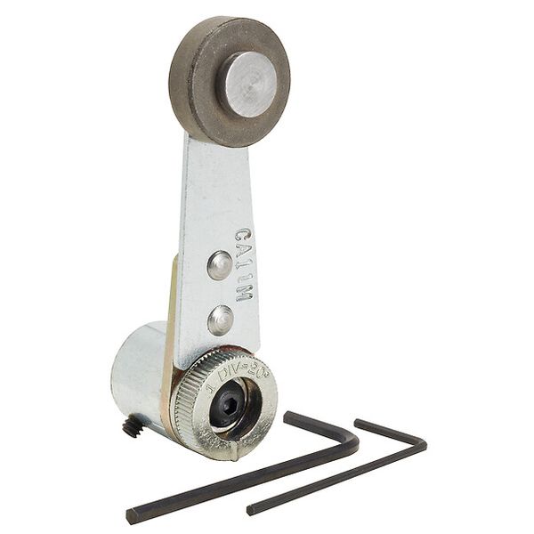 Limit switch lever, 9007, 9007C zinc, fixed length, outside steel roller image 1