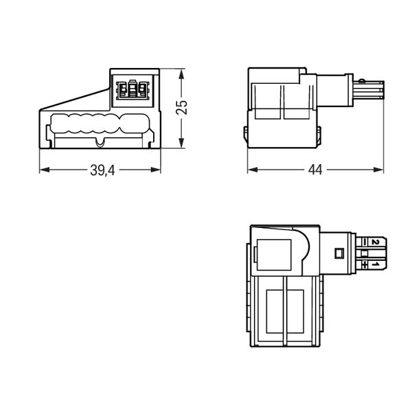 Tap-off module for flat cable 5 x 2.5 mm² + 2 x 1.5 mm² green image 4