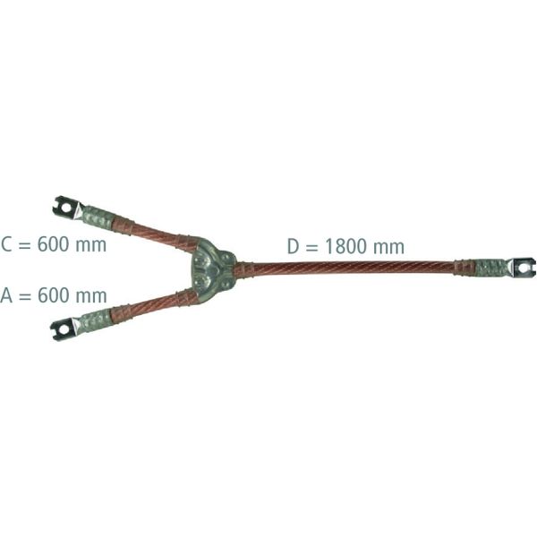 Single-pole earthing and short-circuit. cable 35mm² with crimped cable image 1