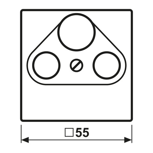 Centre plate for TV-FM-SAT socket A561PLSATMO image 3