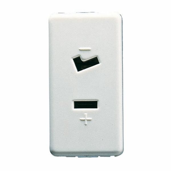 SELV SOCKET-OUTLET - 2P 6A 24V POLARIZED - 1 MODULE - SYSTEM WHITE image 2