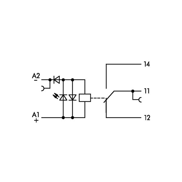 Relay module Nominal input voltage: 110 VDC 1 changeover contact gray image 7