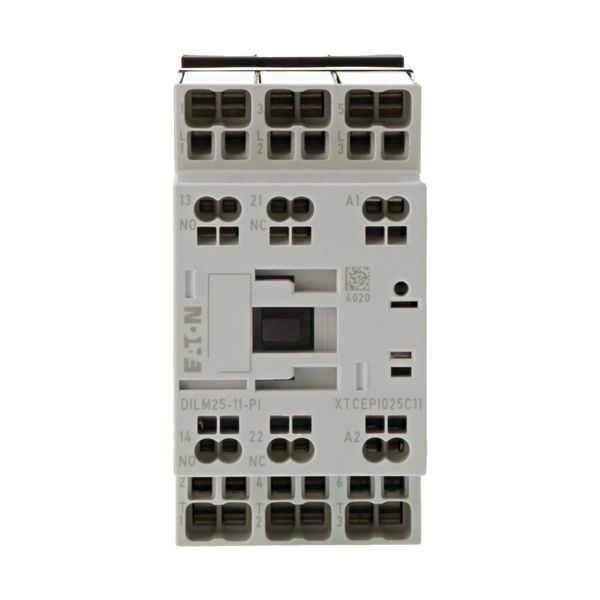 Contactor, 3 pole, 380 V 400 V 11 kW, 1 N/O, 1 NC, 220 V 50/60 Hz, AC operation, Push in terminals image 5