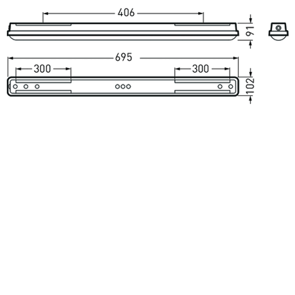 Weather-proof luminaires Oleveon Fit Lens Grey ET 15W 2000lm Wide (W) IP66 IK08 3 SDCM 7846540 image 2