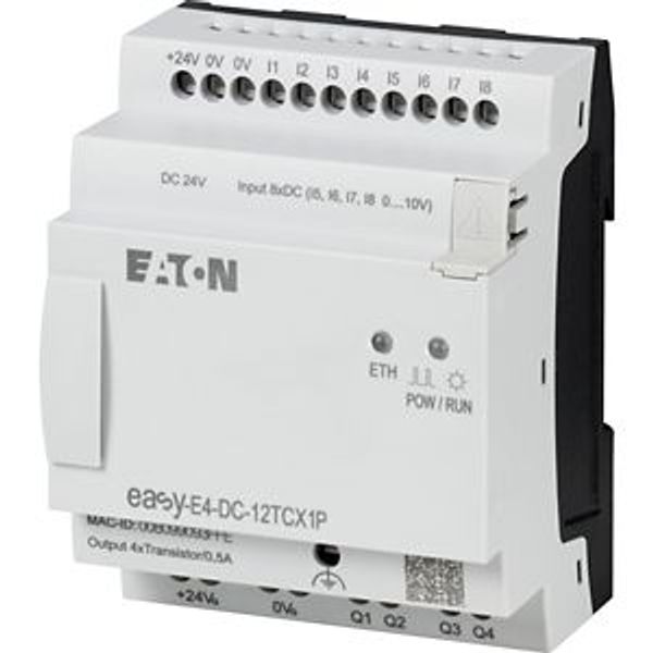 Control relays, easyE4 (expandable, Ethernet), 24 V DC, Inputs Digital: 8, of which can be used as analog: 4, push-in terminal image 11