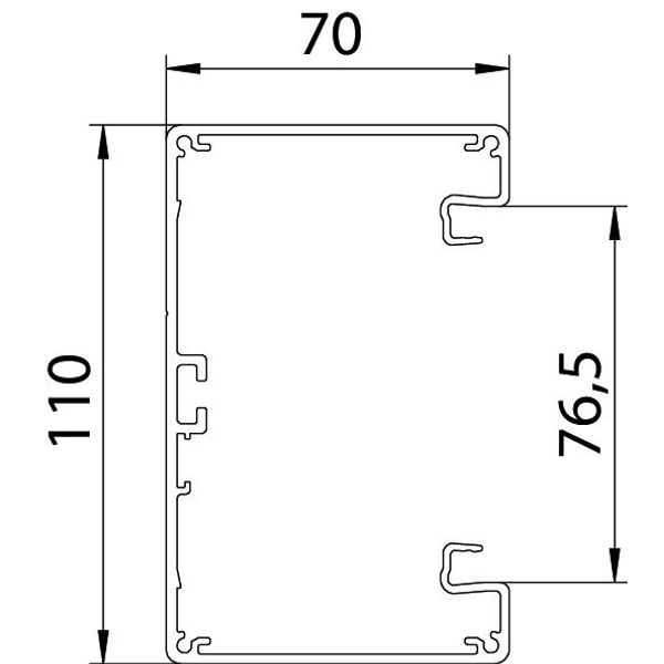 GA-S70110EL Device installation trunking symmetrical 70x110x2000 image 2