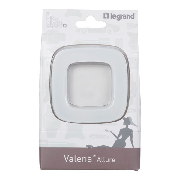 Plate Valena Allure - 1 gang - white glass image 3