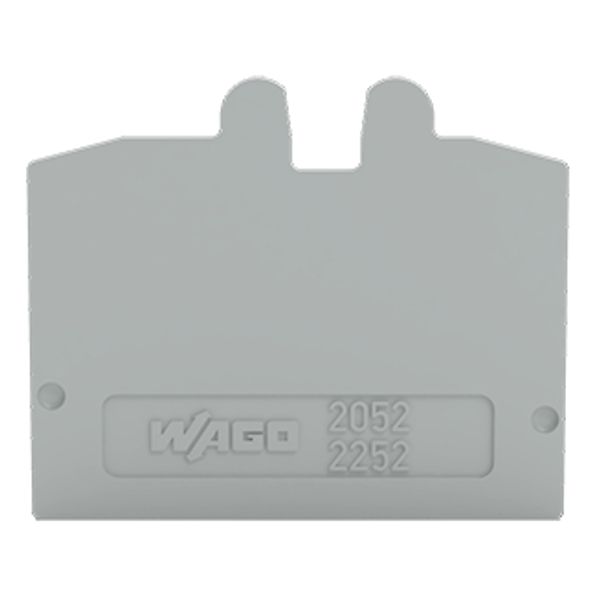 End plate with operating slots 2.5 mm², gray image 1