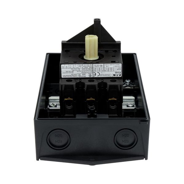 On-Off switch, P3, 63 A, surface mounting, 3 pole, STOP function, With image 32