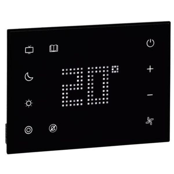 Personalized touch headboard control for hotel room - black image 1