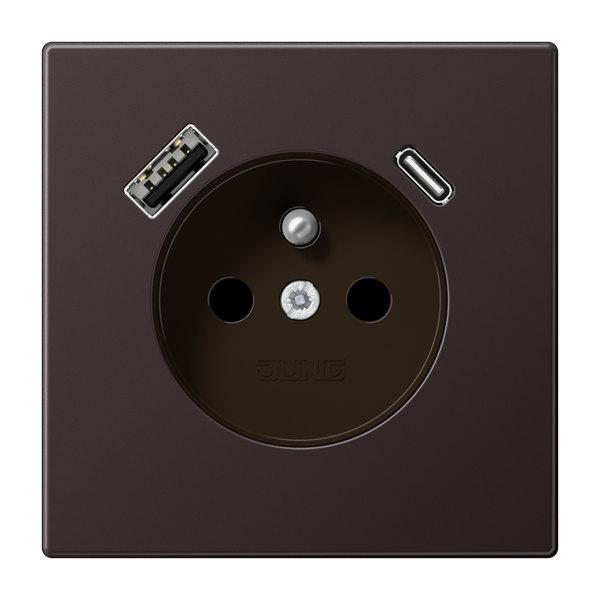 Socket fren/belg with USB type AC AL1520F-15CAD image 1