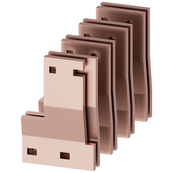 Connection lugs distribution busbar up to 4x50x10 mm system: non-cascaded, main busbar: front or rear, position: left top, right bottom, D: 400, 800 image 1