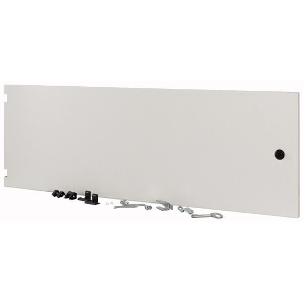 Section wide door, closed, HxW=400x1000mm, IP55, grey image 1