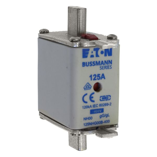Fuse-link, LV, 125 A, AC 400 V, NH00, gL/gG, IEC, dual indicator, live gripping lugs image 18
