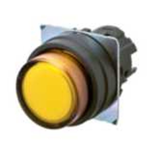 Pushbutton A22NZ 22 dia., bezel plastic, projected, momentary, cap col image 1