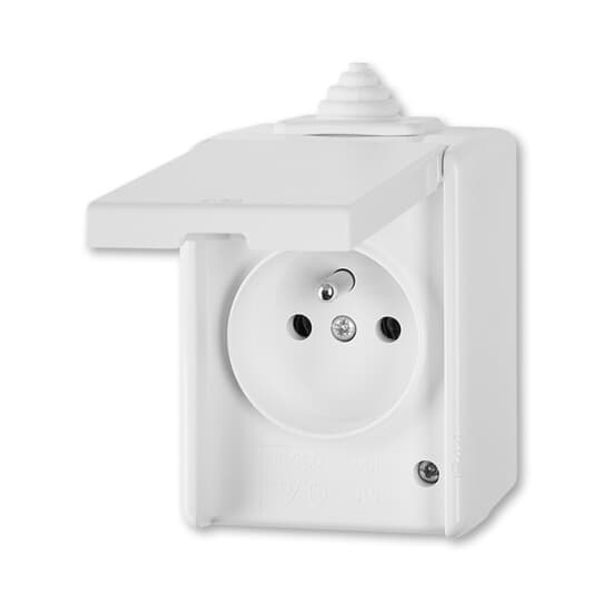 5518-2929 B Socket outlet with earthing pin, with hinged lid image 3