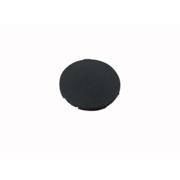 Button plate, flat black, blank image 1