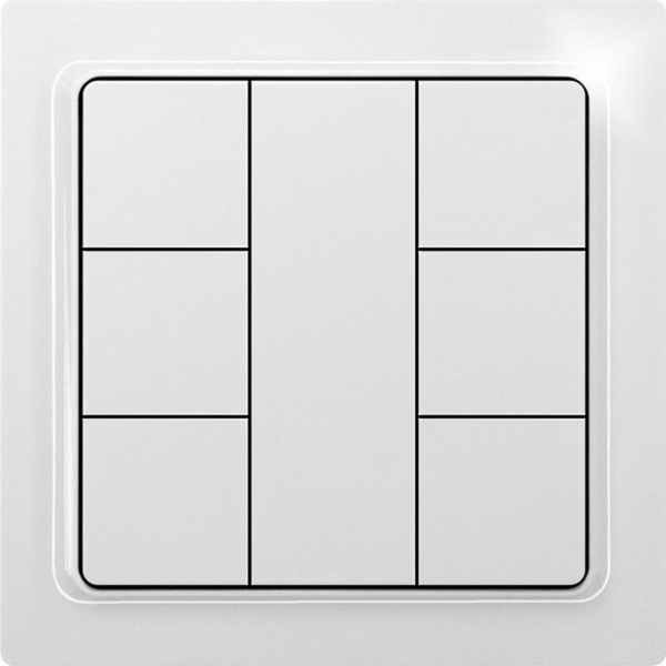 Wireless 6-way pushbutton without wire, anthracite mat image 1