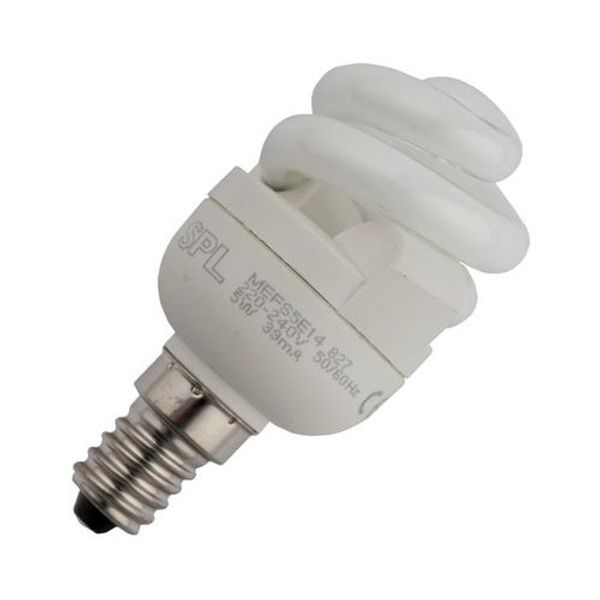 E14 CFL T2 Full Spiral 39x91 230V 515Lm 9W 2700K 10Khrs image 1