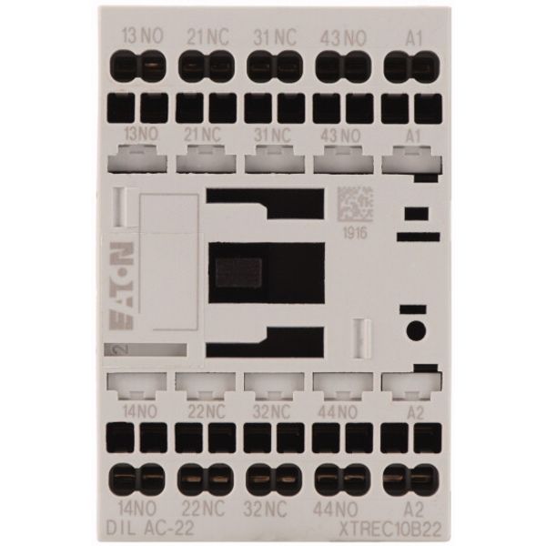 Contactor relay, 110 V 50 Hz, 120 V 60 Hz, 2 N/O, 2 NC, Spring-loaded terminals, AC operation image 2