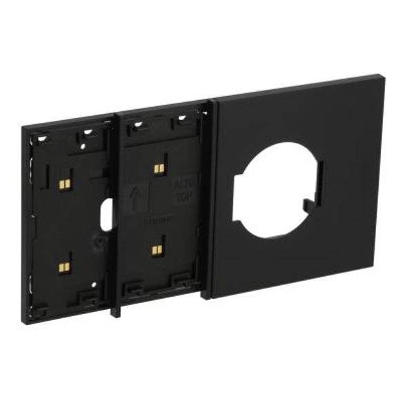 L.NOW - frame 4M black Schuko socket cover image 1