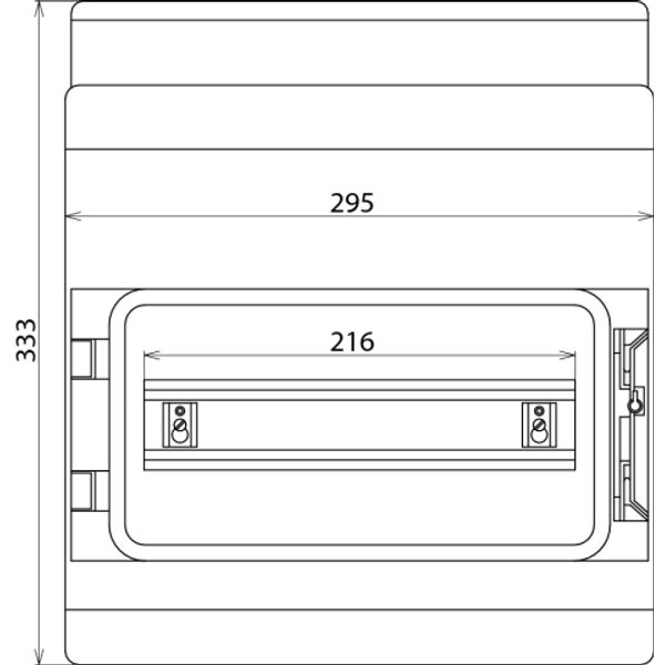 Insul. encl. f. surface mounting IP 65 f. DIN rail mounted devices 12  image 2