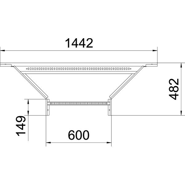 LAA 660 R3 FS Add-on tee for cable ladder 60x600 image 2