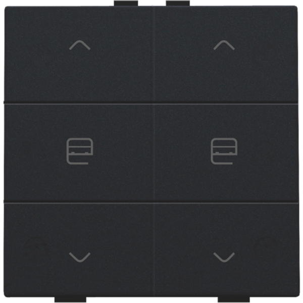 Double push button for Niko Home Control, black coated image 2