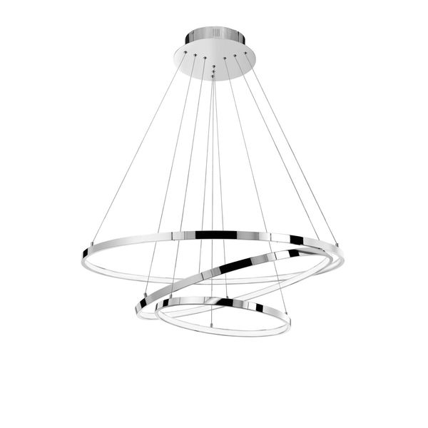 Not Dimmable Chrome Aluminium   & Acrylic  LED 129 Watt 230 Volt   6831Lm 3000K IP20  D: 80 H: 120 cm Adjustable Height & Rotating image 1