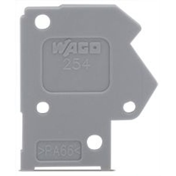 End plate 1 mm thick snap-fit type dark gray image 3