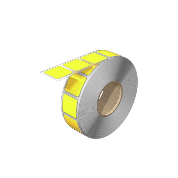 Device marking, halogen-free, Self-adhesive, 22 mm, Polyester, yellow image 1