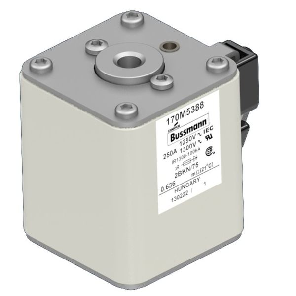 Fuse-link, high speed, 250 A, AC 1250 V, size 2, 61 x 75 x 77 mm, aR, IEC, UL, single indicator image 3