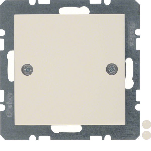 Blind plug centre plate, screw-on, S.1, white glossy image 1