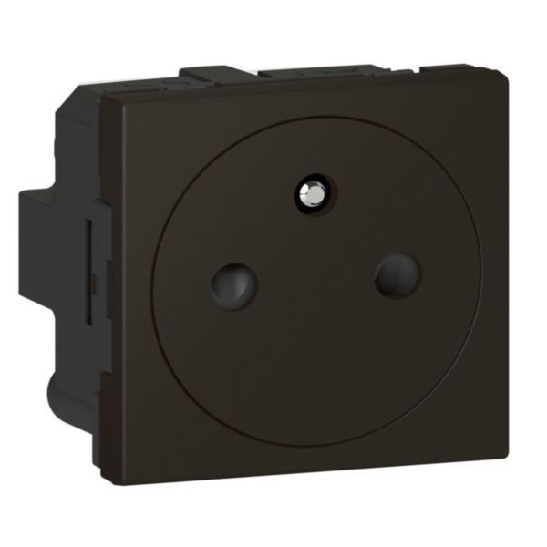 Surface Mosaic 2-module power outlet - matte black image 1