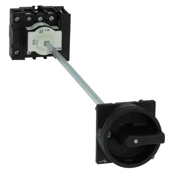 Main switch, P1, 40 A, rear mounting, 3 pole + N, 1 N/O, 1 N/C, STOP function, With black rotary handle and locking ring, Lockable in the 0 (Off) posi image 9